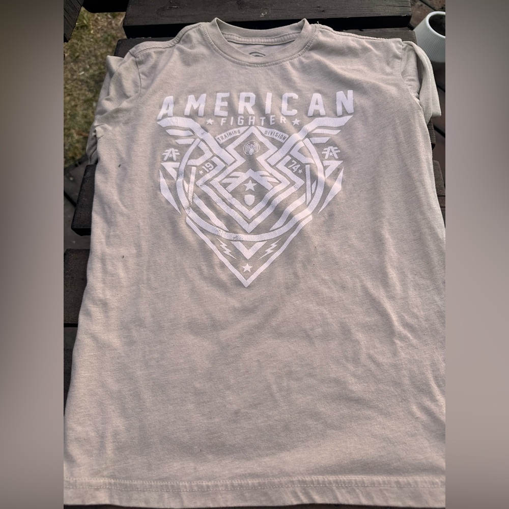 American Fighter Tan Geometric Tee